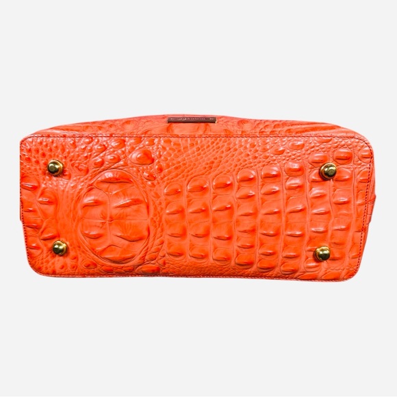 Brahmin EUC Atelier Straw Croc Embossed Leather Tote - Picture 6 of 12